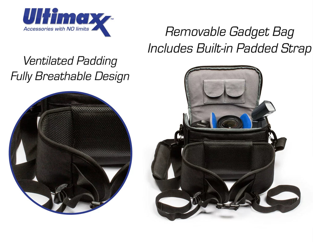 Heavy Duty Camera Backpack with Removable Gadget Bag & Waterproof Rain Cover M763