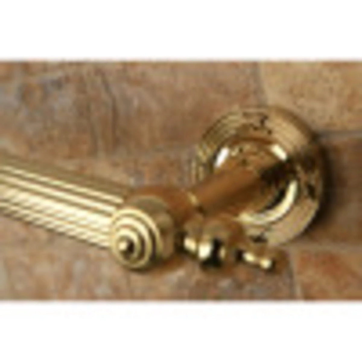 12" Polished Brass Decorative Grab Bar S7846