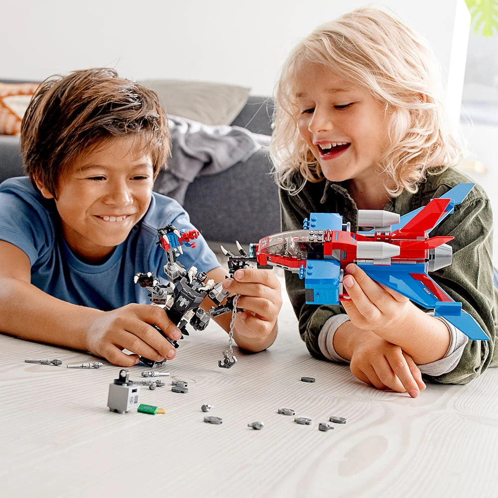 Building Kit with Minifigures, Mech and Plane (371 Pieces) S4318