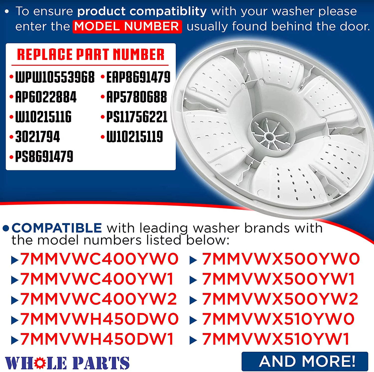 Washer Washplate Replacement Y3253
