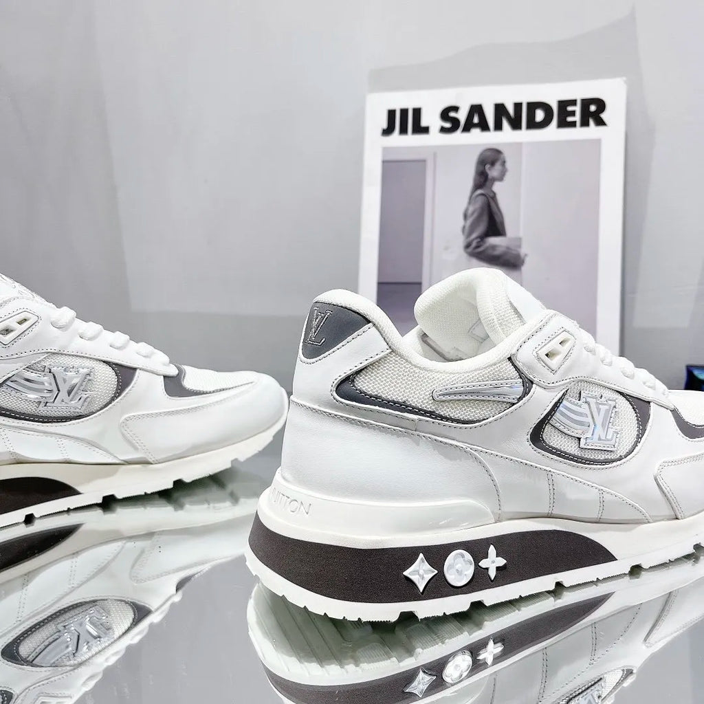 White Iridescent Textile Sneaker X119