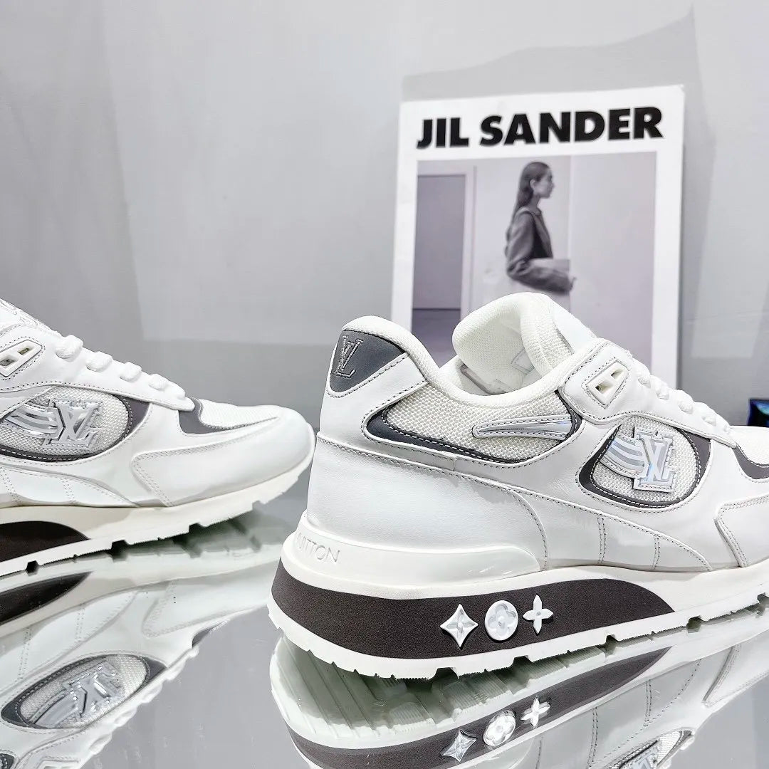 White Iridescent Textile Sneaker X119