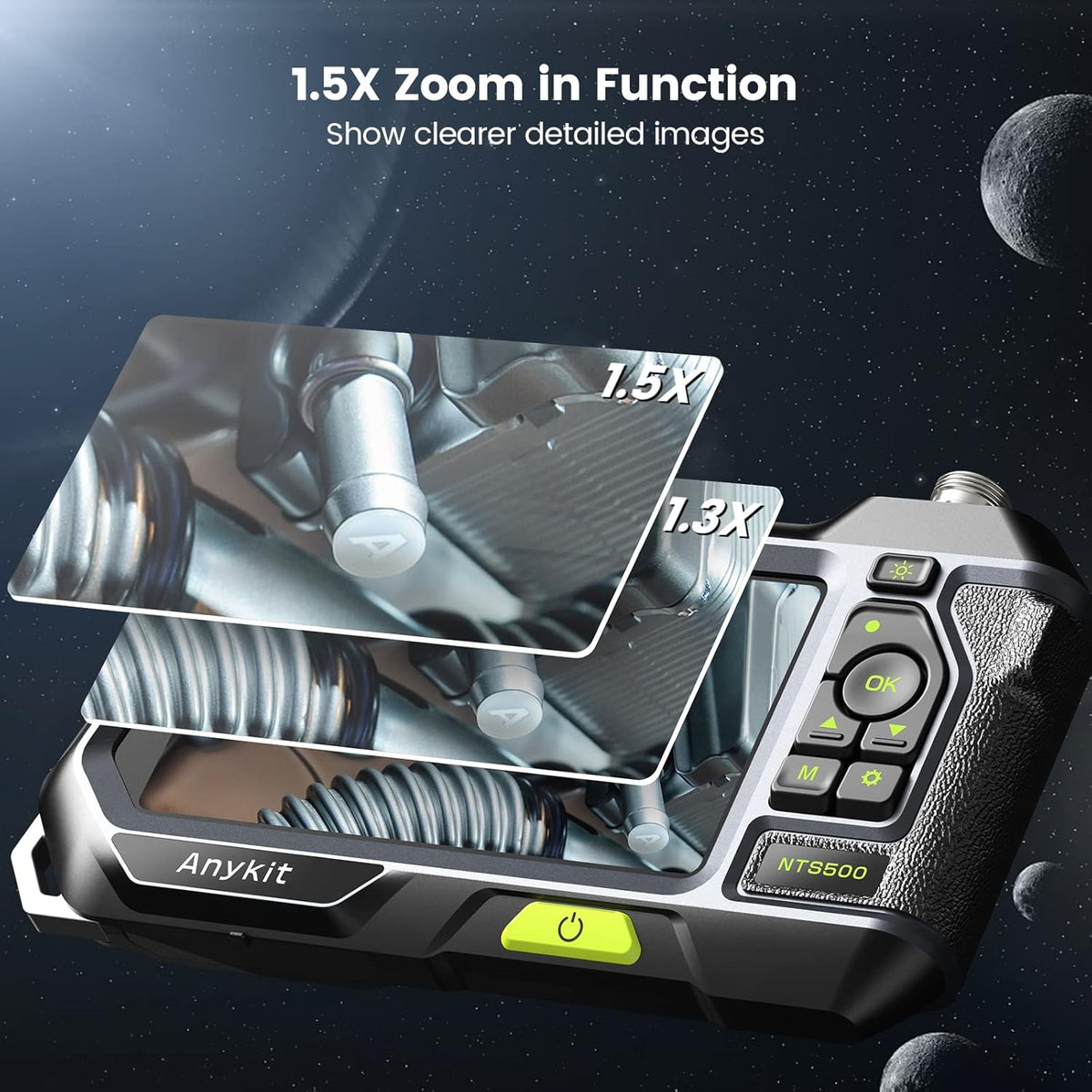5.5mm 1080P HD Dual Lens Borescope Inspection Camera with Lights T2715