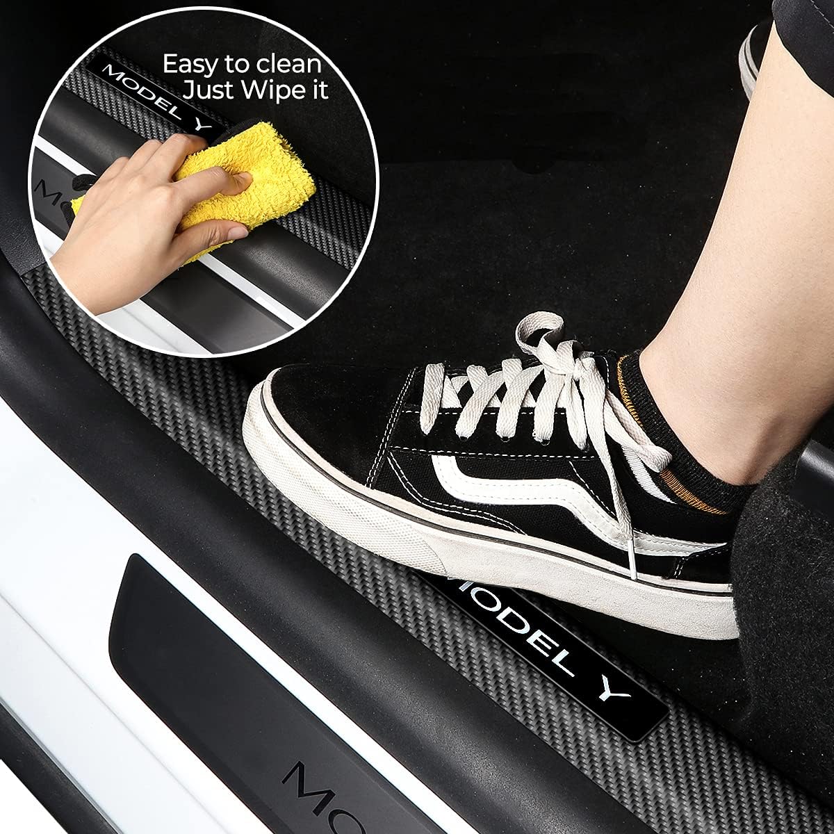 Carbon Fiber Door Sill Protector Set of 4 W532689