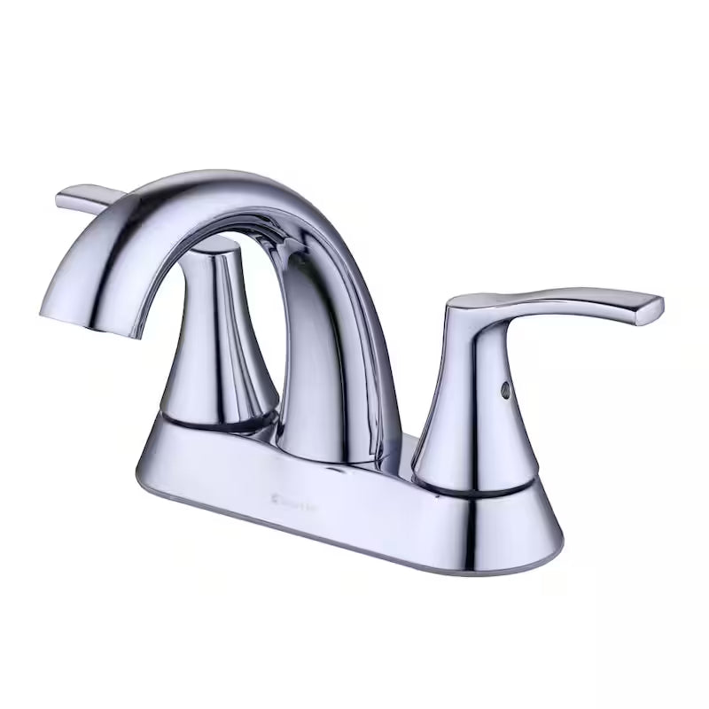 Centerset Double-Handle High-Arc Bathroom Faucet in Chrome N1793