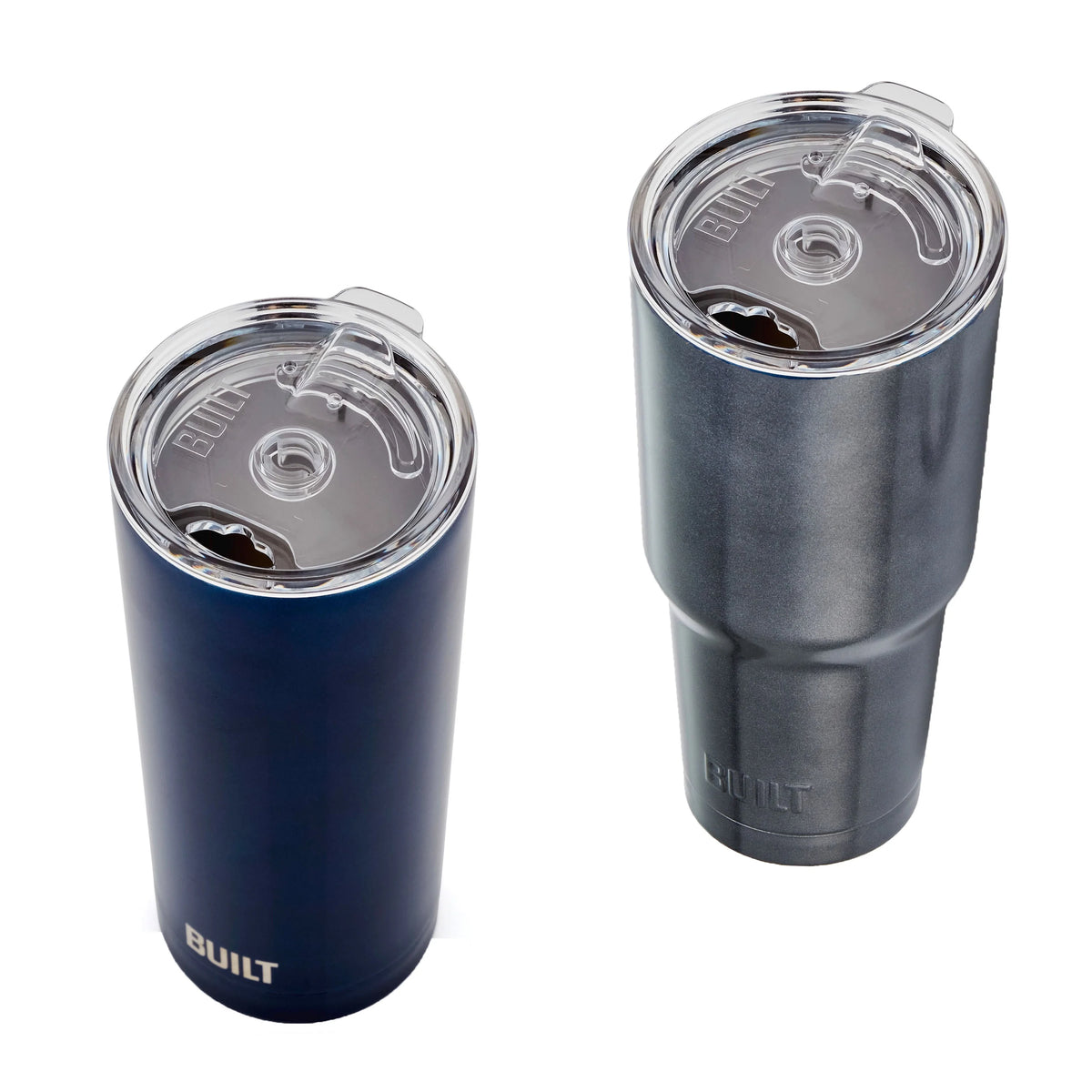 Set of 2 30-Ounce and 20-Ounce Double Wall Stainless Steel Tumblers P1806