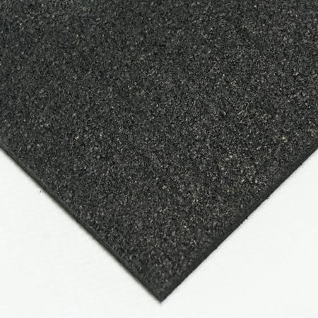 Black Rubber Garage Flooring Sheets and Rolls 3/8 in. T x 4 ft. W x 4 ft. L R931907