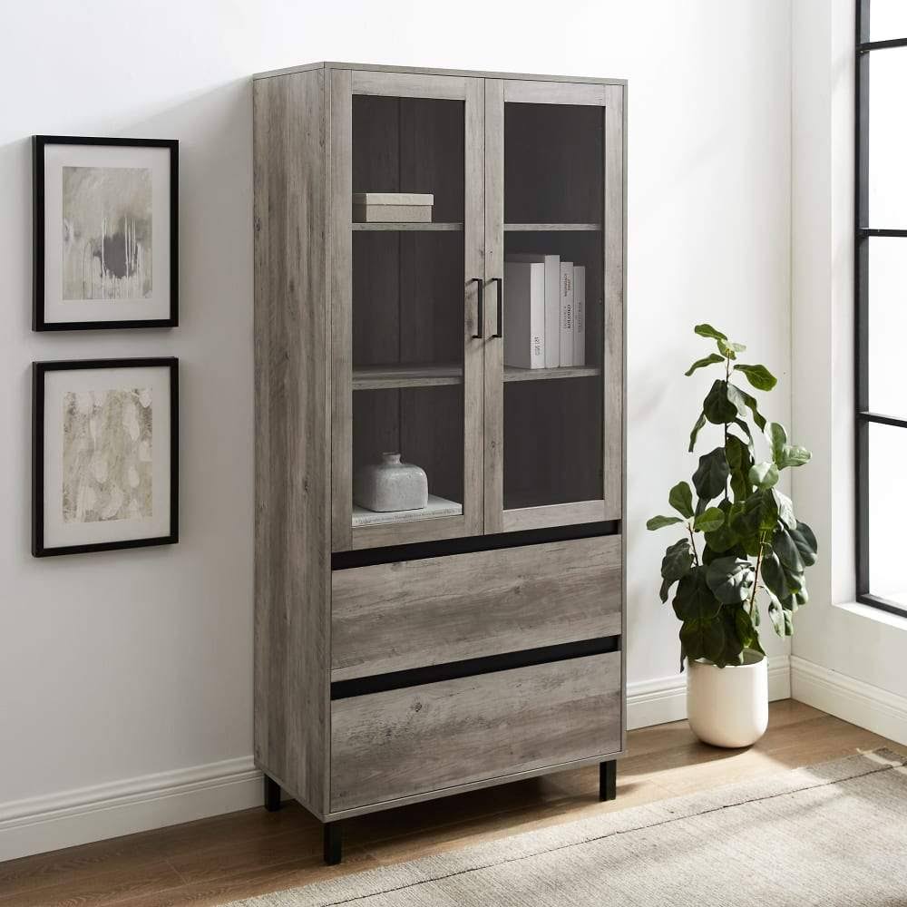Glass Door Storage Hutch P674