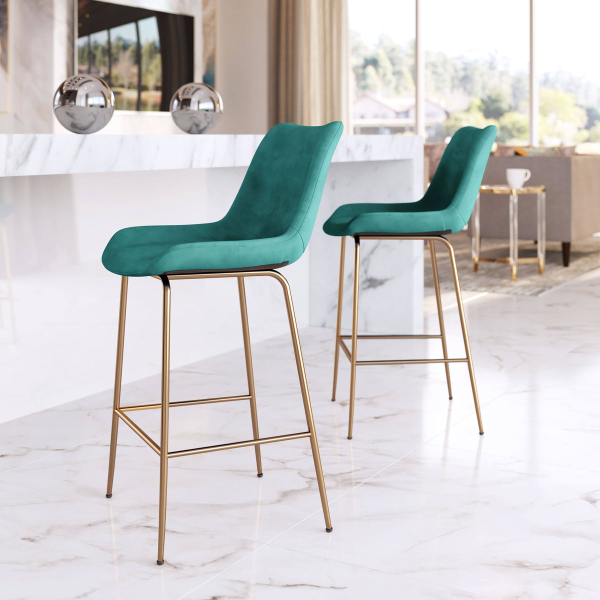 Green Counter Chair S40032
