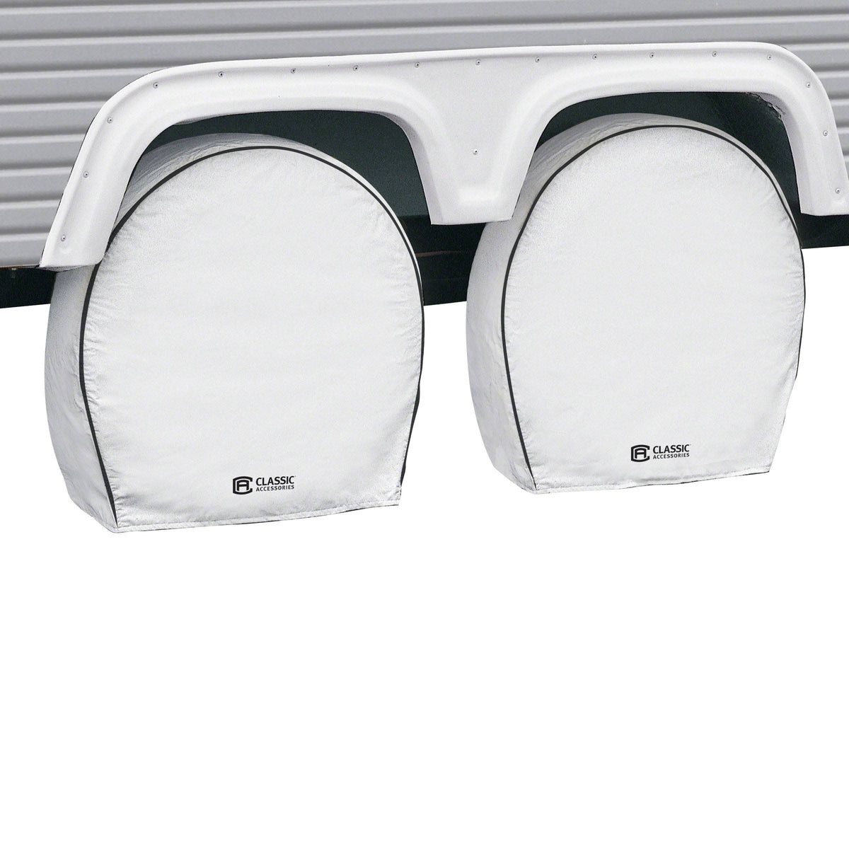 White RV Wheel Cover A7853