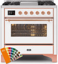 36 Dual Fuel Propane Gas Range with Copper Trim B334085