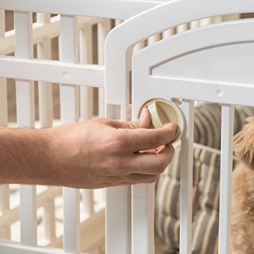 Black 4-Panel 24" Dog Playpen with Door E22523