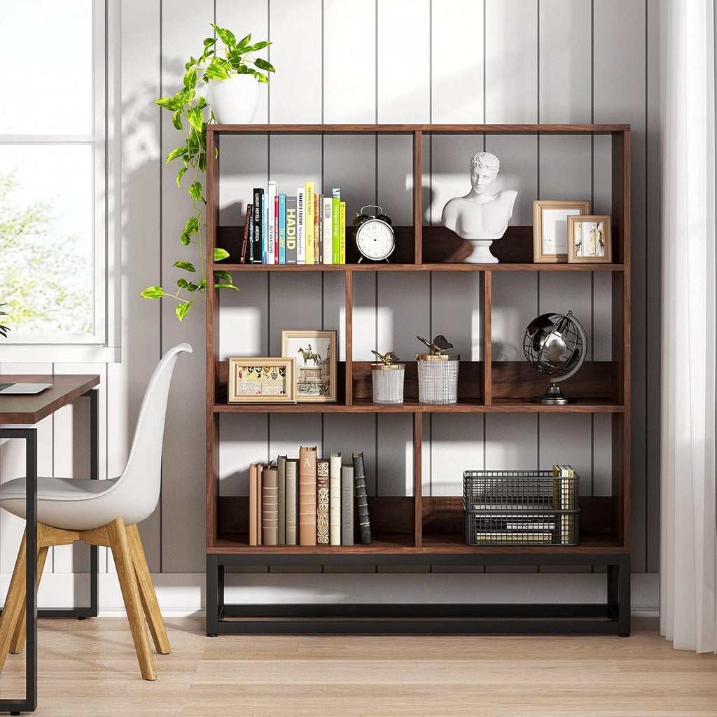 3 Tier 7-Cube Open Shelf Bookcase with Metal Leg A3535