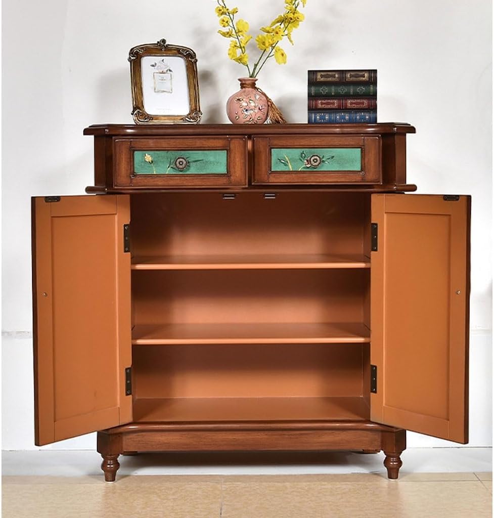 Pastoral Painted Retro Old Furniture Storage Drawer Sideboard C1791