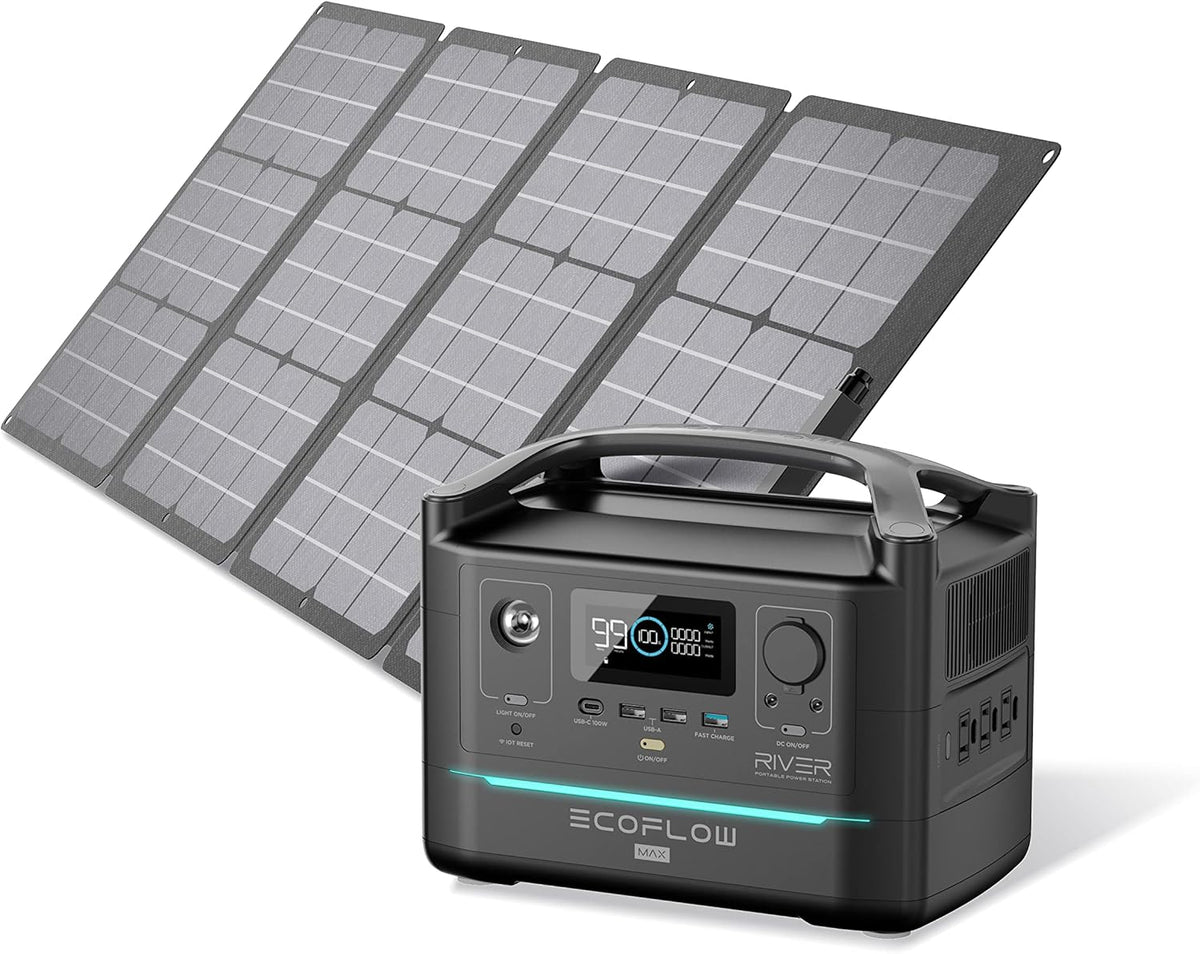 Portable Power Station 576Wh with 110W Solar Panel T168386