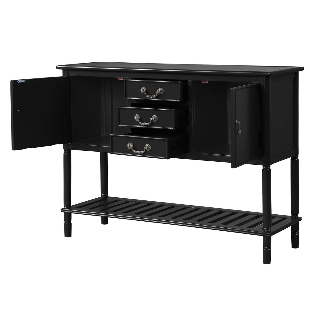 Black 45-Inch Solid Wood Console Table L9150