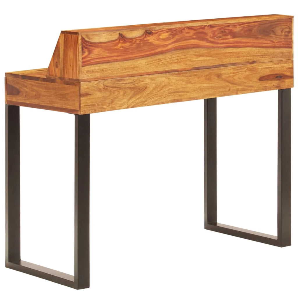 Sheesham Wood Writing Desk with 2 Drawers and Keyboard Shelf H376158