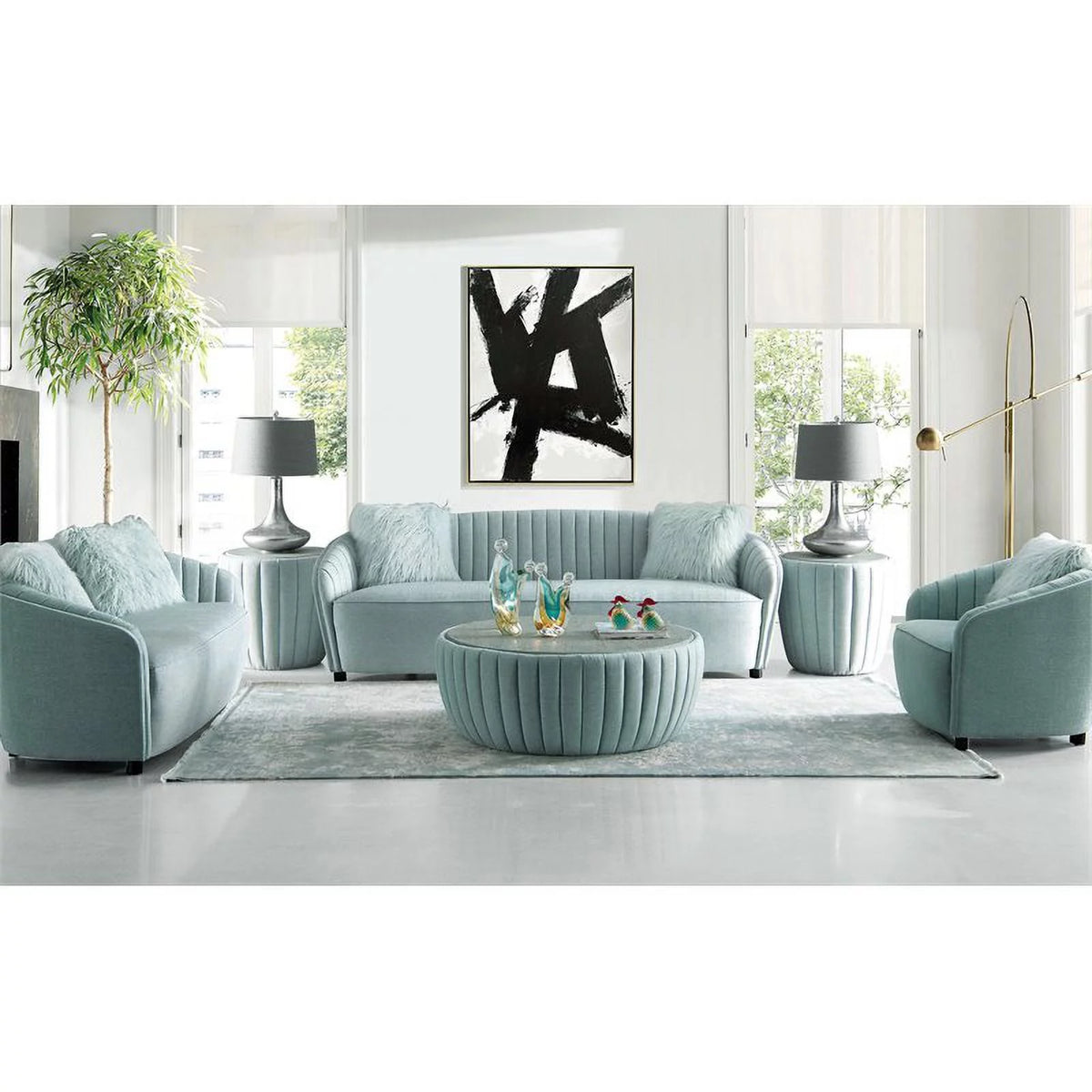 Tufted Fabric Coffee Table K218