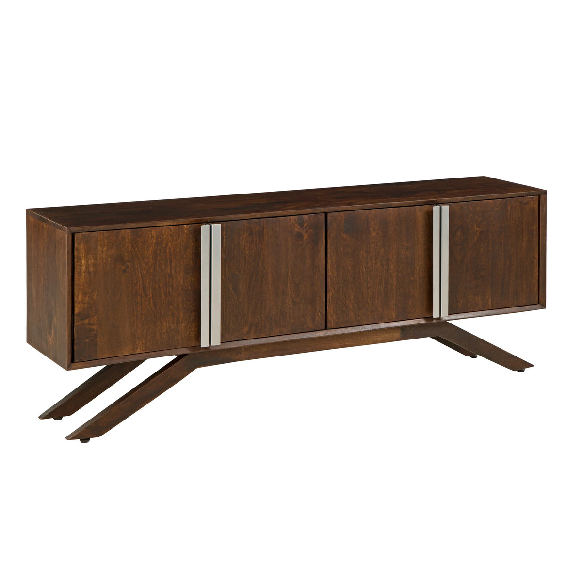 59" Wide Solid Wood Walnut TV Stand F967165