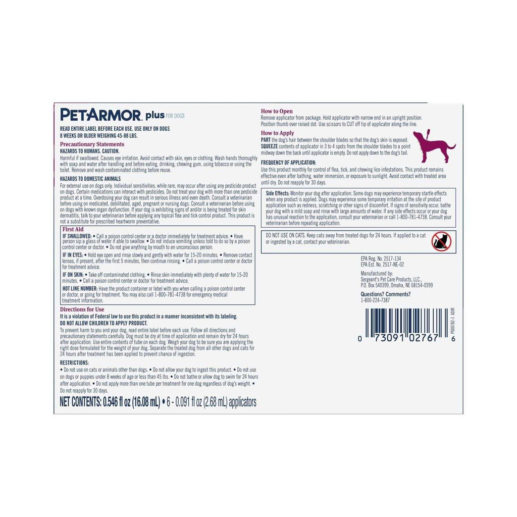 Flea and Tick Treatment for Large Dogs G145294