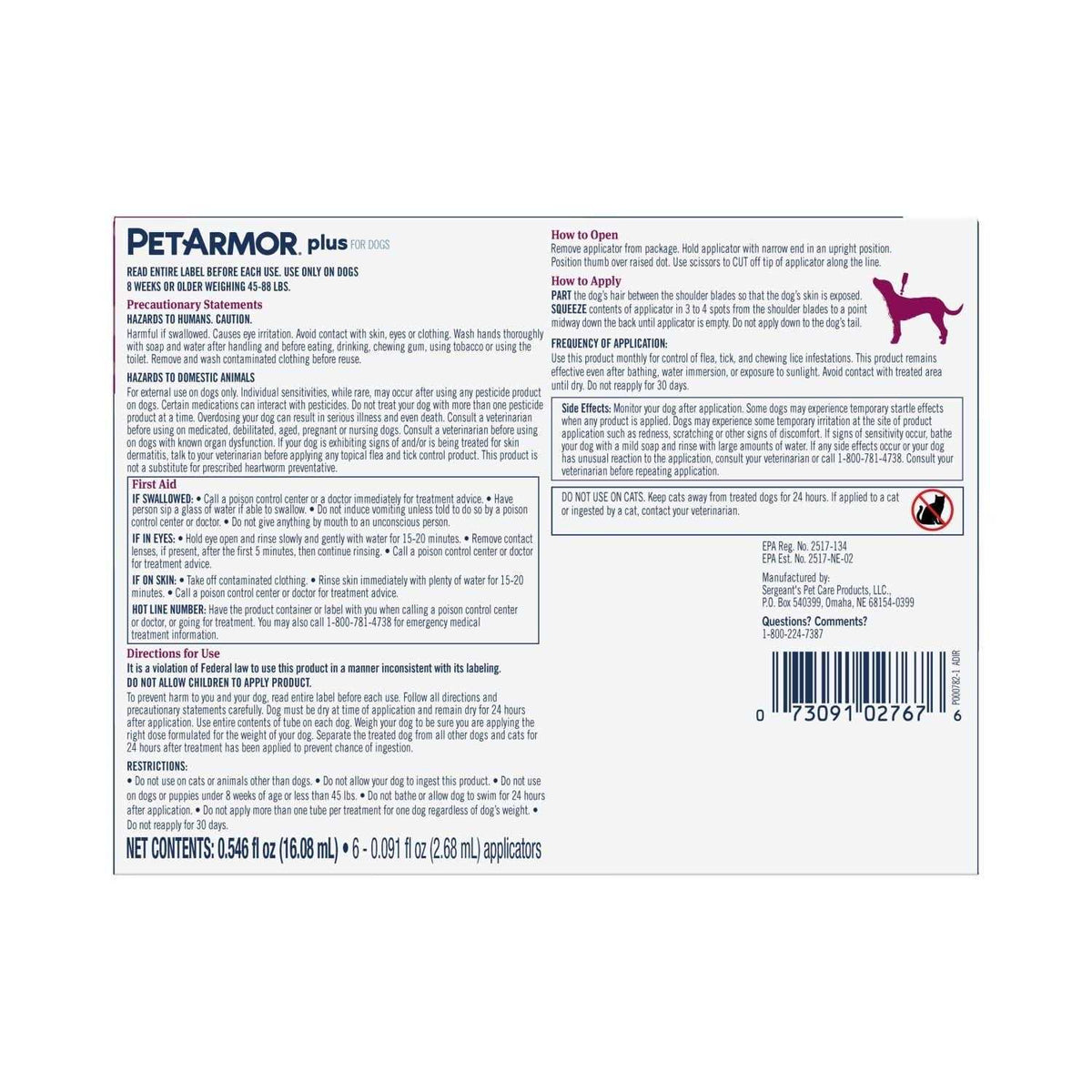 Flea and Tick Treatment for Large Dogs G145294