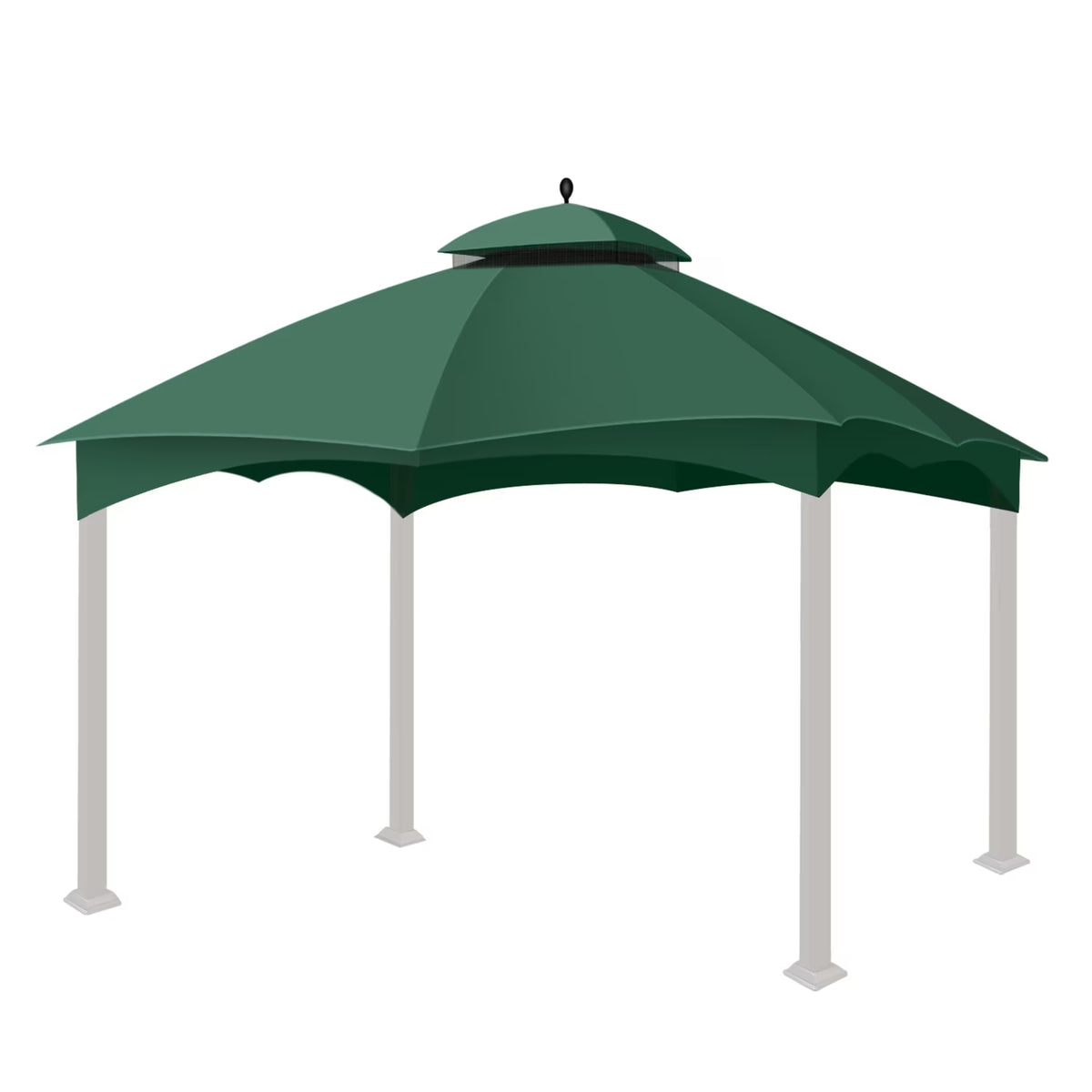 Green 10 X 12 Feet Water-Resistant Gazebo Replacement Canopy Top J5460