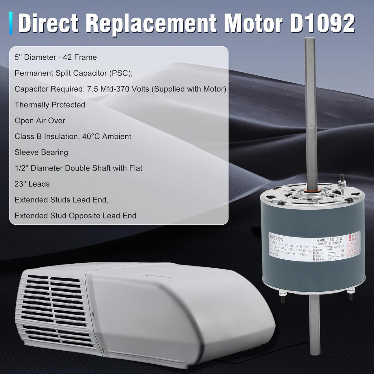 RV AC Fan Motor D16115