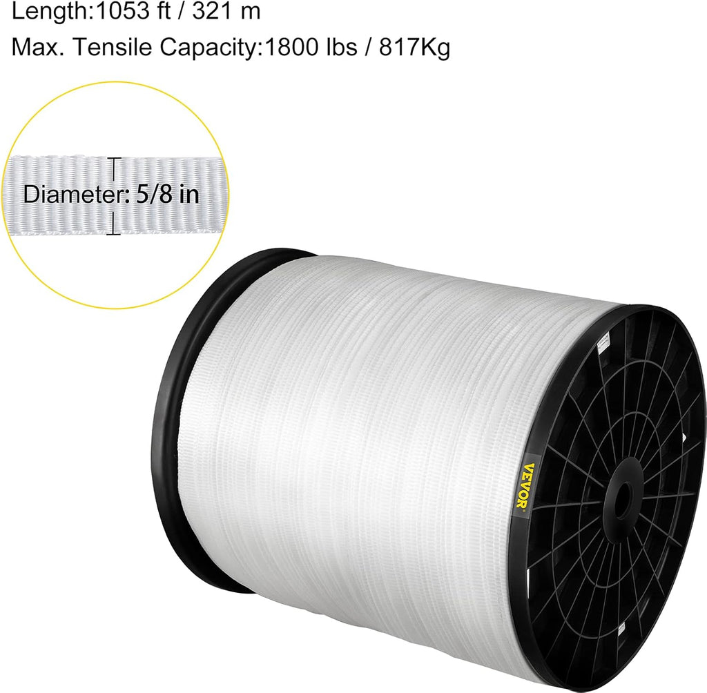 Polyester Pull Tape 1053' x 5/8 Flat Rope Pack of 2 Z371722