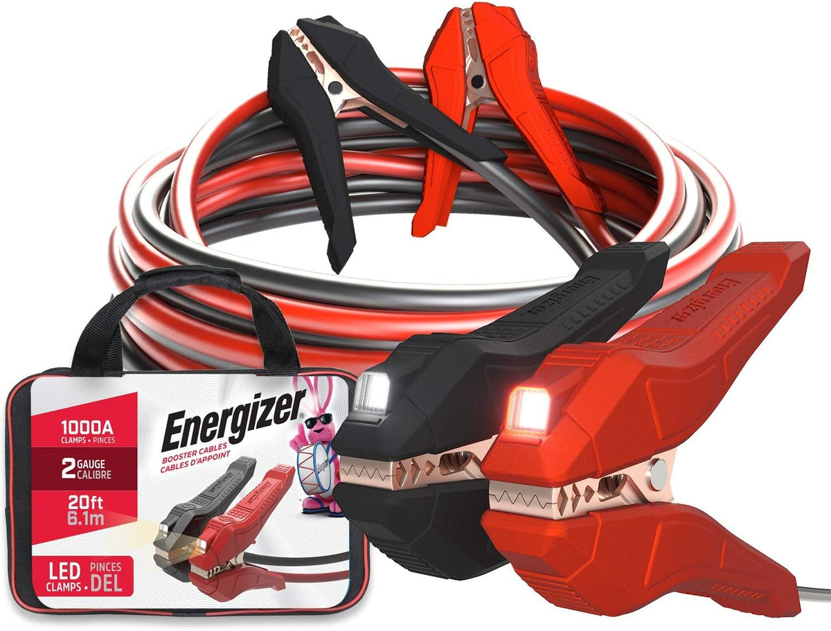 Heavy Duty Jumper Cables with LED Lights and Carrying Bag H91313