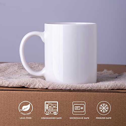12 OZ White Ceramic Sublimation Mugs Set of 4 X225
