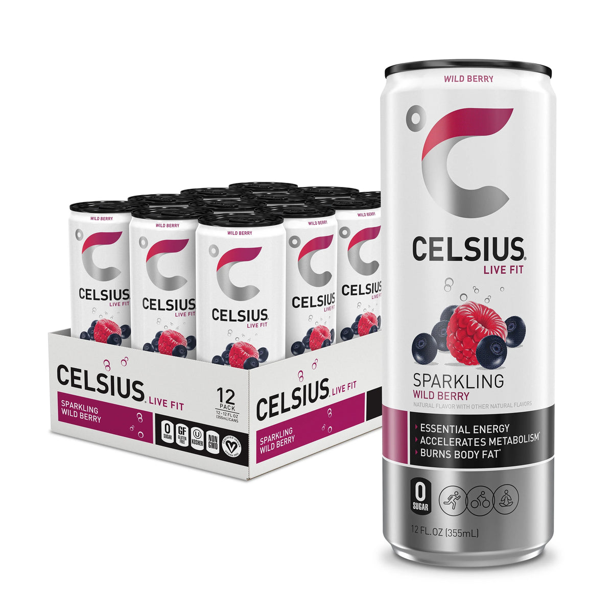 Sparkling Variety Pack Energy Drink 12 fl oz (Pack of 12) N23871