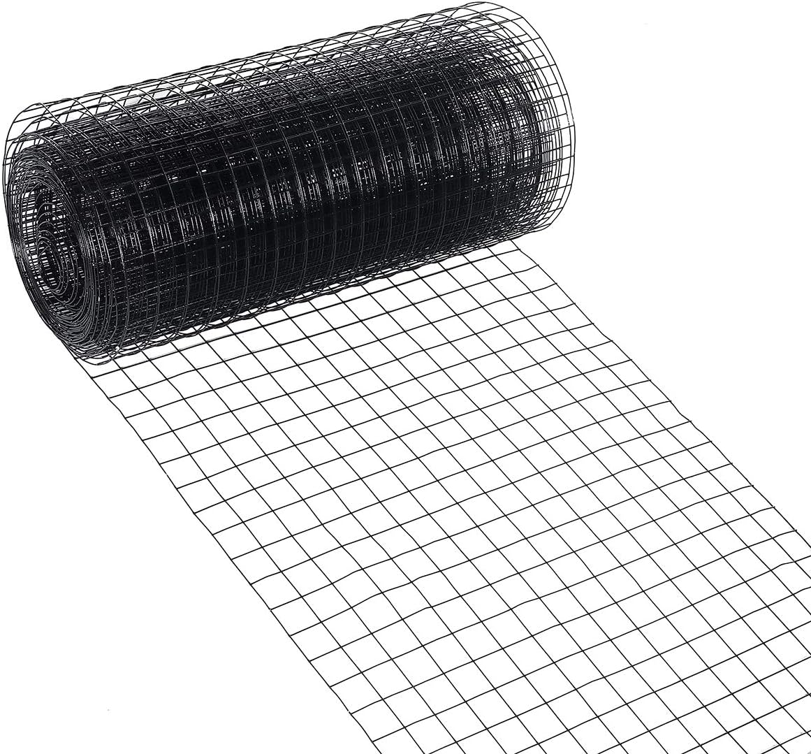 Black Vinyl Coated Wire Mesh 2ft x 50ft 16 Gauge Hardware Cloth F3483