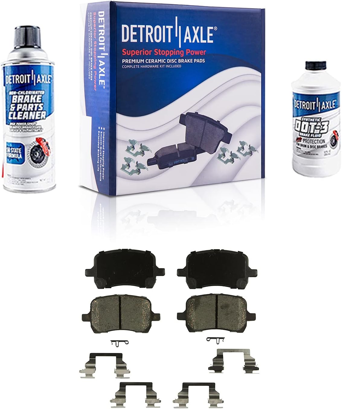 5-Lug 296mm Front Disc Rotors + Brake Pads 6pc Set G9406