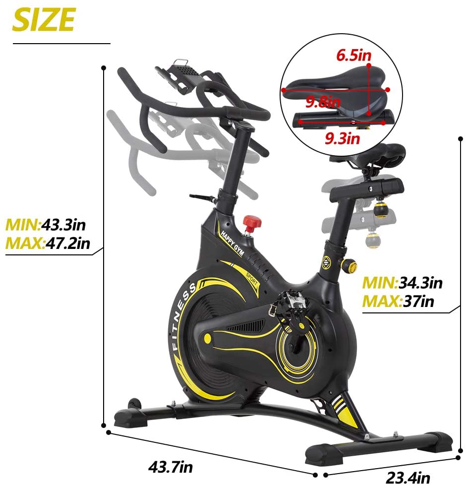 Black Exercise Bike with LCD Display I882758
