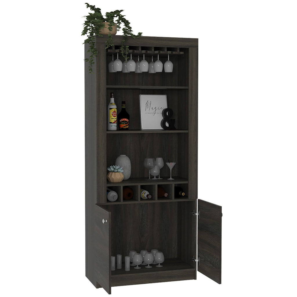 Black Wengue Bar Cabinet D81046