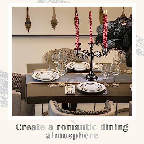 3 Pcs Metal Gold 5 Arm Candle Holders 10.24 Inch L836846