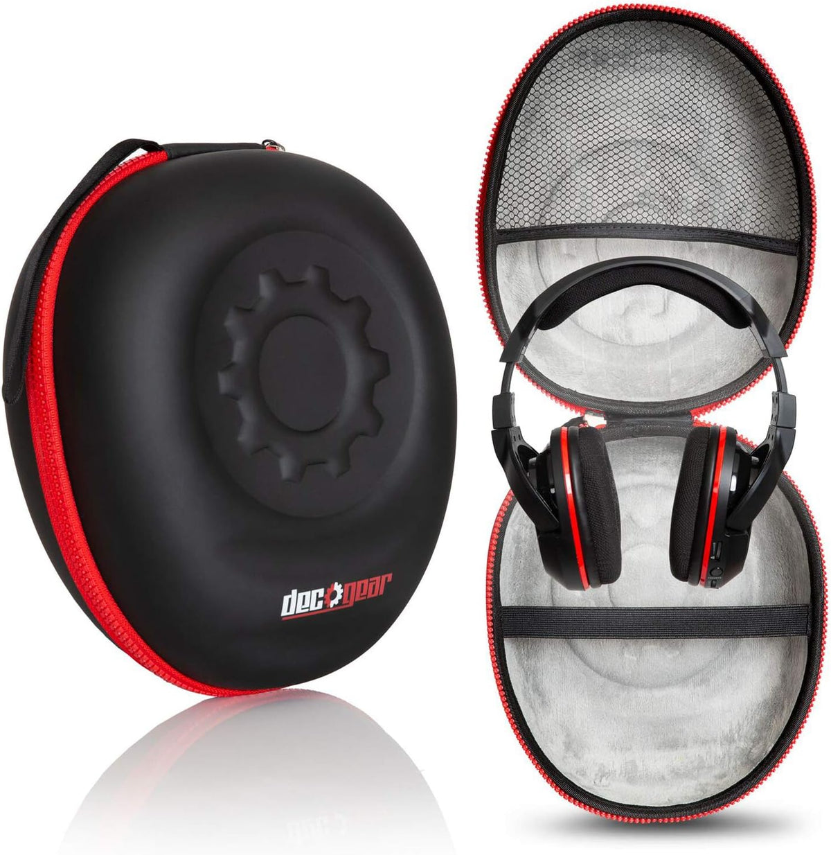 Black Noise Canceling Wireless Headphones with Headphone Stand F754