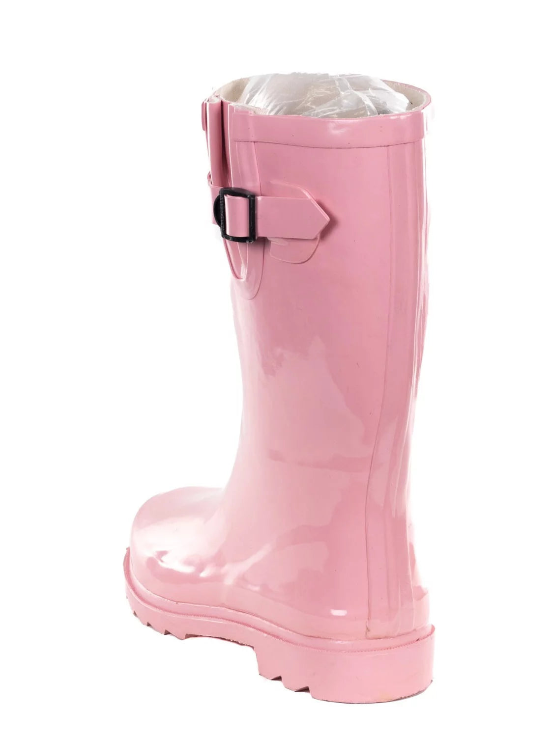 Pink Rubber 11-Inch Mid-Calf Rain Boots H152