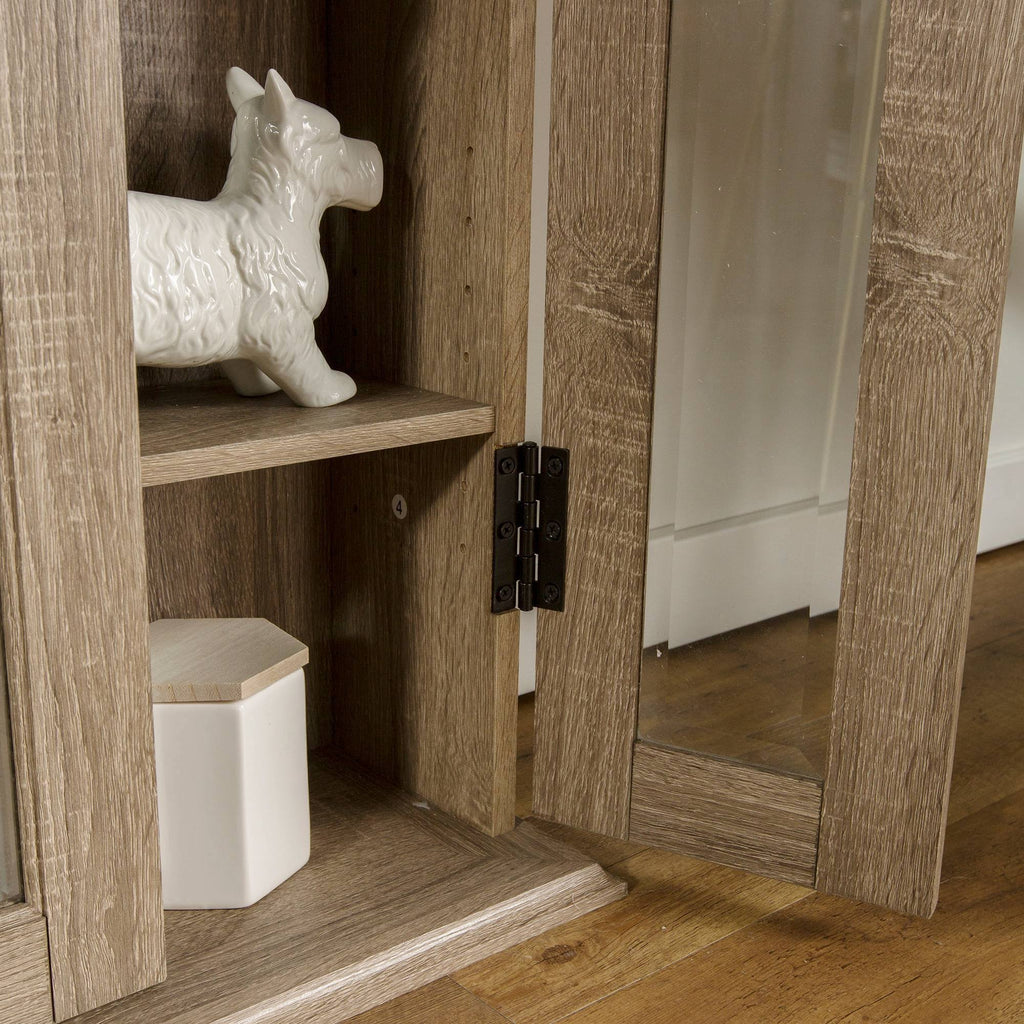 Wood Media Storage Tower Cabinet T101