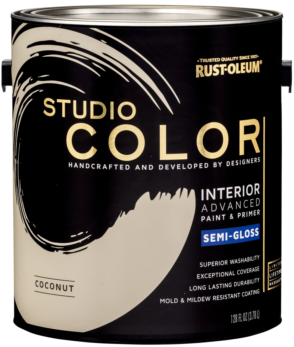 White Interior Paint + Primer Semi-Gloss Gallon Y6799