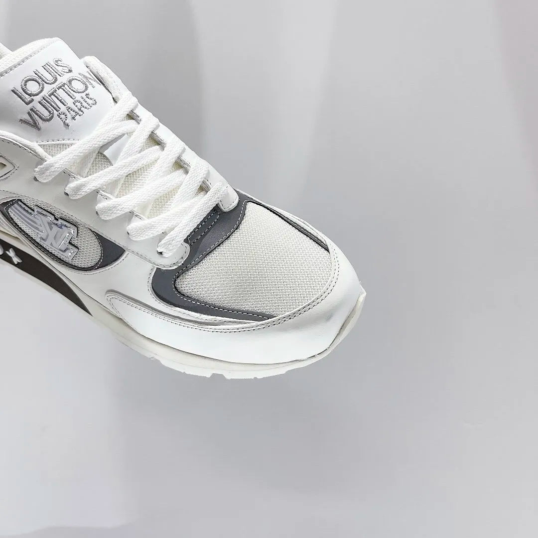 White Iridescent Textile Sneaker X119