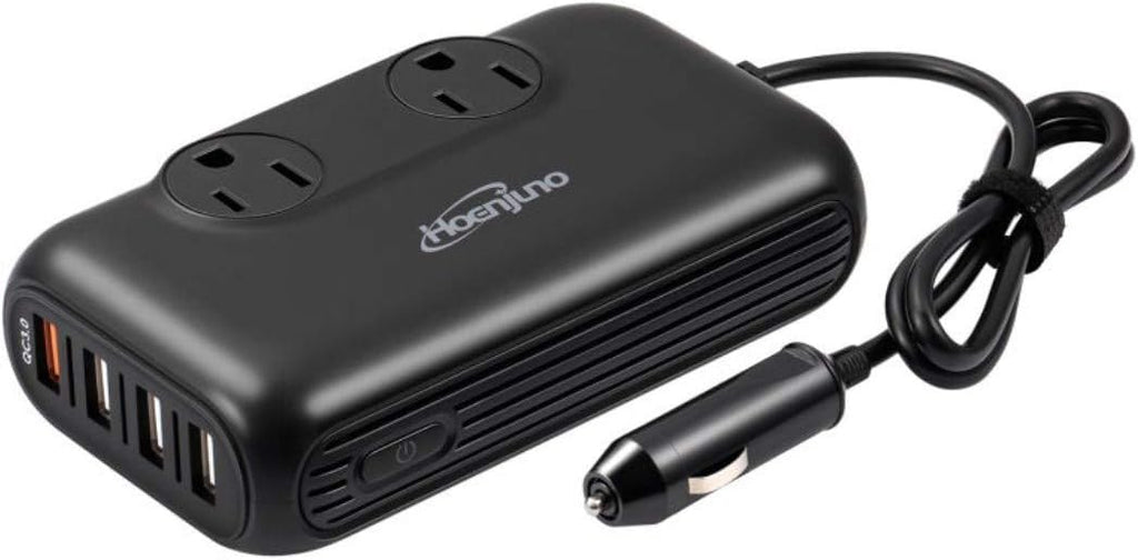 200W Car Power Inverter DC 12V to 110V AC with USB and QC 3.0 Ports I603006