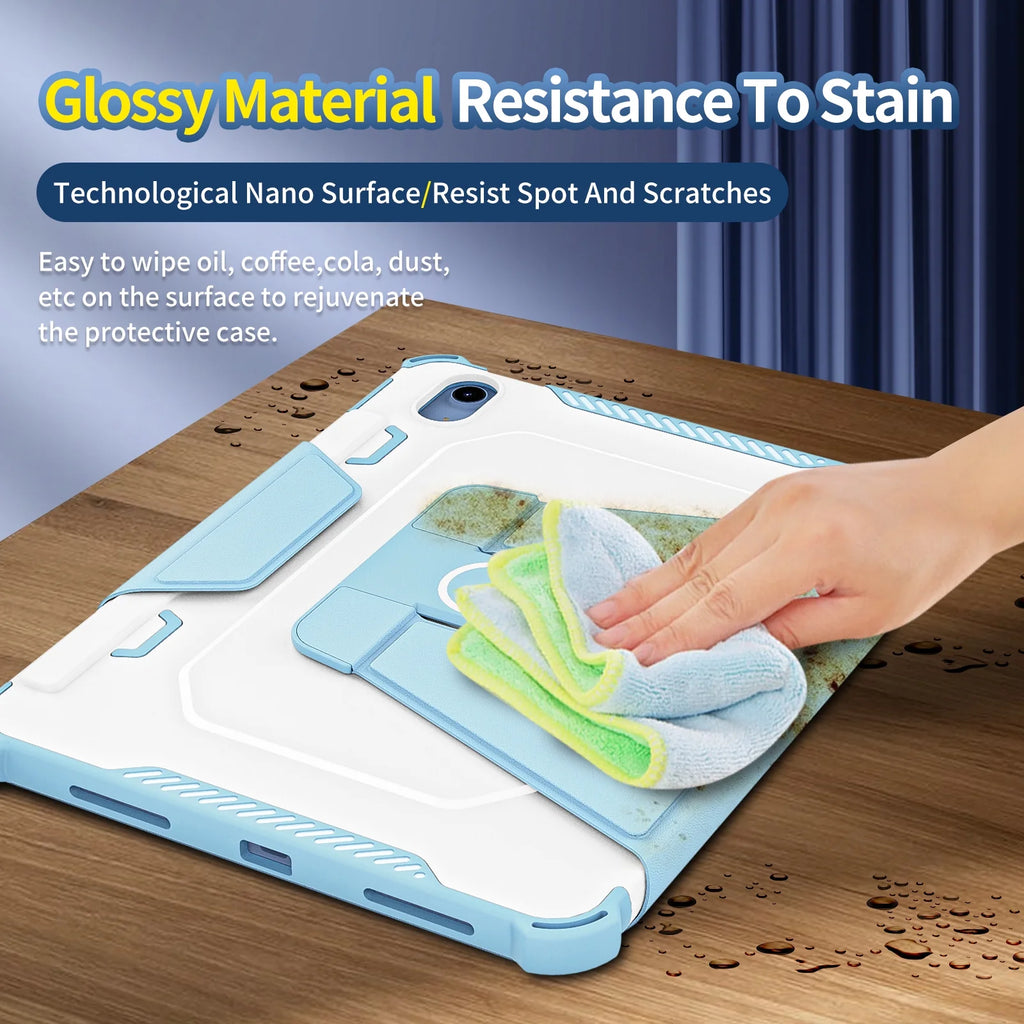 Skyblue Rotating Case for iPad 10th Generation 10.9-inch with Pencil Holder M6921