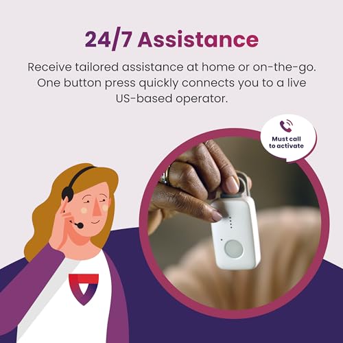 Medical Alert Necklace System with Panic Button and GPS Tracker (Black) R37915