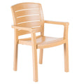 Outdoor Stacking Armchair with Ladder Back O81797