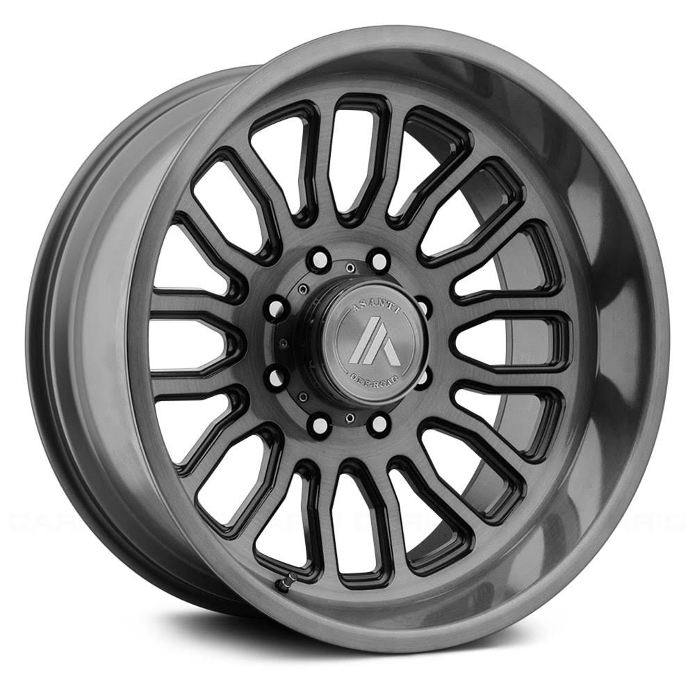 22x10 5x5x127 -12mm Titanium-Brushed Off-Road Wheel H323