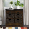 Rustic Storage Cabinet with Baskets E97866