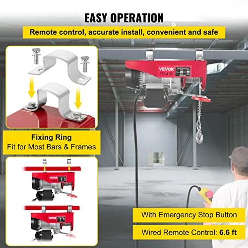 110V Electric Hoist With Wireless Remote Control R5835
