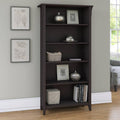 Vintage Black 5-Shelf Bookcase D368