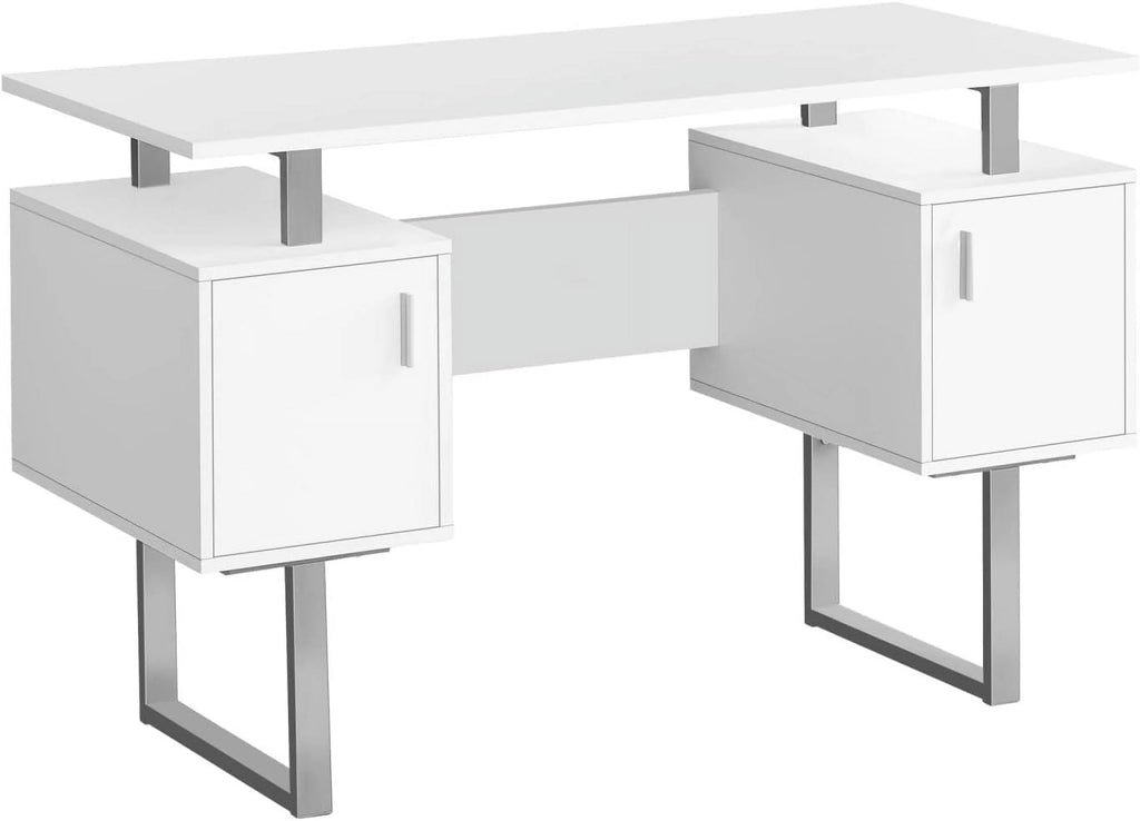 White Metal Laminate Computer Desk U423498